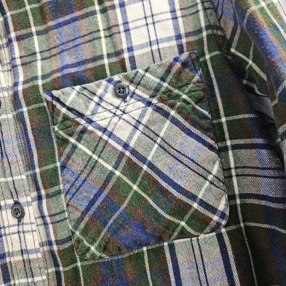 DENIM & SUPPLY RALPH LAUREN | Green Blue Plaid Flannel Shirt Medium RL Utility - Picture 7 of 12
